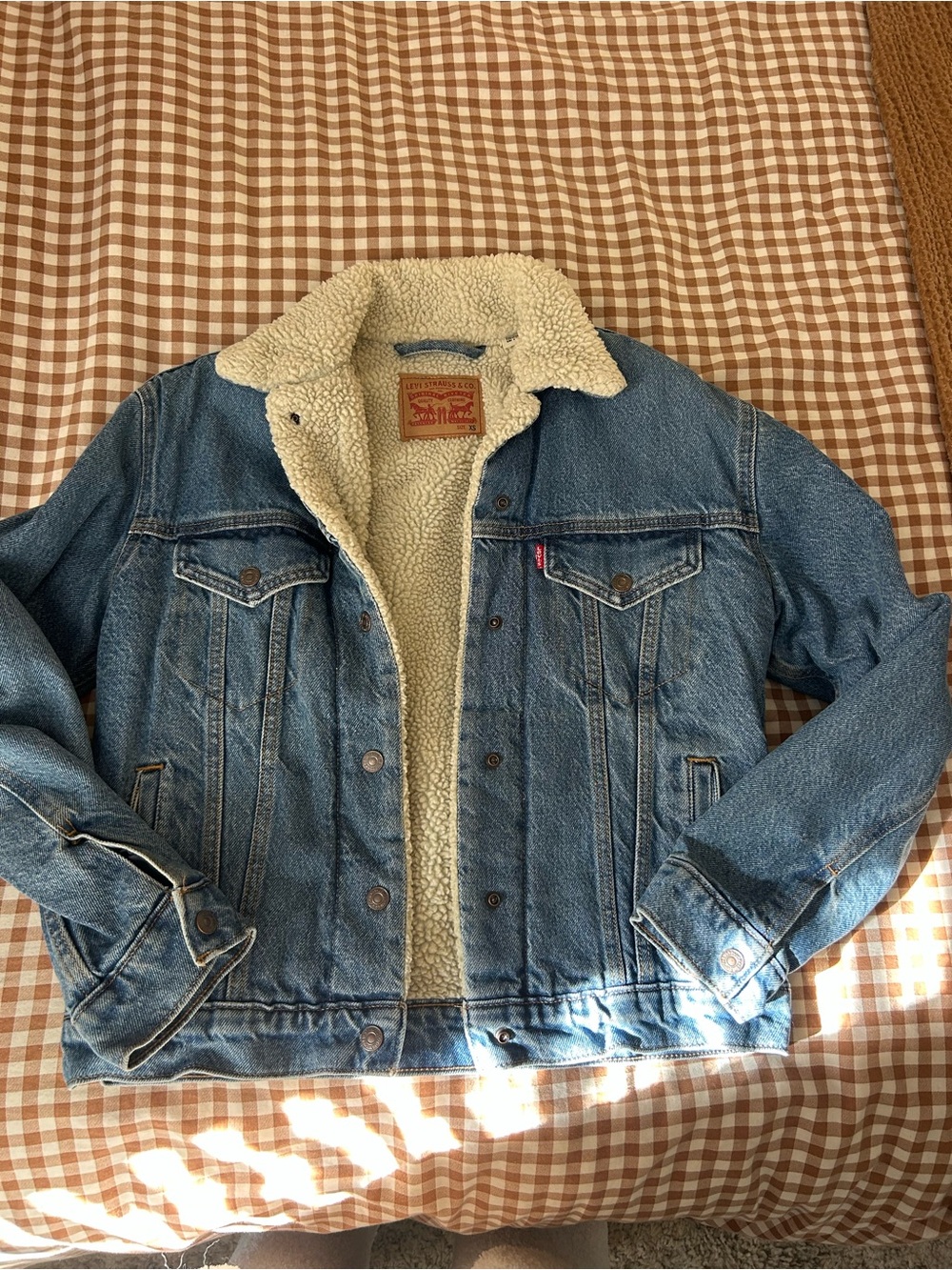 Levi's Blue Denim Sherpa-Lined Jacket